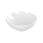Villeroy&boch - vasque 42 x 42 ronde  poser villeroy et boch loop & friends non meul stone white avec ...