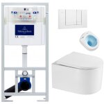 Viconnect pro pack wc bâti villeroy & boch + wc sans bride sat + abattant softclose + plaque blanche ... Viconnect pro pack wc bâti villeroy & boch + wc sans bride sat + abattant softclose + plaque blanche ...