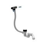 Villeroy&boch - vidage pour baignoire loop & friends semi - �lot bonde blanche et trop - plein chrom� ...