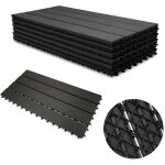 Vingo - swanew dalle de terrasse 12 pices 60x30cm pour recouvrir sol de 1m revtement extrieur jardin ...