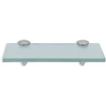 Vingo - swanew tagre murale verre, tablette en verre de salle de bain 30 x 10 cm 8 mm givr