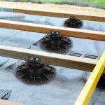 Vingo - swanew plot terrasse bois ou composite noir plot terrasse pour dalle rglable 30 - 60 mm 100x ...