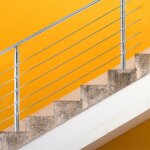 Swanew rampe d'escalier acier inoxydable main courante balustrade garde - corps argenté 100 cm 5 crossbars ... Swanew rampe d'escalier acier inoxydable main courante balustrade garde - corps argenté 100 cm 5 crossbars ...