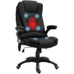 Homcom - fauteuil de bureau direction massant chauffant hauteur rglable dossier inclinable toile de ...