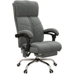 Vinsetto - fauteuil de bureau direction massant chauffant inclinable r�glable repose - pied int�gr� tissu ...