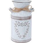 Mowze - vintage vase fer pot de fleur pot  lait dcoration shabby style rustique vase antique fleur ...