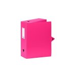 Viquel - bote de classement plastique essentiel dos 10 cm couleur rose - lot de 4 - rose