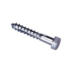 Vis � bois t�te hexagonale acier zingu� blanc partiellement filet�es 8x40 mm, bo�te de 200 vis