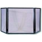 Visiodirect - grille de protection pour chemine, grille pare - feu modle 3 corps en fer forg coloris ...