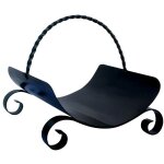 Visiodirect - panier � b�ches, porte b�ches en fer forg� coloris noir - 40 x 14 x largeur 38 cm