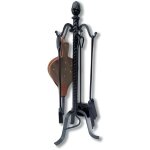 Visiodirect - serviteur / garniture de chemin�e ensembles d'outils pince � feu pelle brosse en fer forg� ...