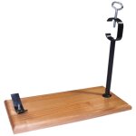 Visiodirect - support à jambon en acier inoxydable / bois coloris marron - longueur 45 x profondeur 18 ... Visiodirect - support à jambon en acier inoxydable / bois coloris marron - longueur 45 x profondeur 18 ...