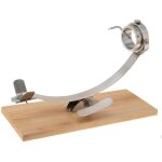 Visiodirect - support � jambon rotatif en acier inoxydable / bois - longueur 57 x profondeur 22 x hauteur ...