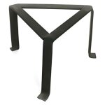 Trépied pour cheminée feux triangulaire en fer forgé coloris noir - hauteur 20 x côté 40 cm Trépied pour cheminée feux triangulaire en fer forgé coloris noir - hauteur 20 x côté 40 cm