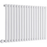 Hudson reed - vitality �lectrique ? radiateur design horizontal colonnes ovales ? blanc ? 63. 5 x 100 ...