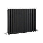 Hudson reed - vitality ? radiateur design horizontal ? noir ? 63. 5 x 82. 6cm double rang