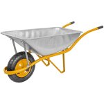 Vito - brouette de chantier 85 litres galvanisée caisse carrée roues gonflées Vito - brouette de chantier 85 litres galvanisée caisse carrée roues gonflées