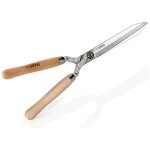 Cisaille de jardin taille haies 51cm manche bois inox lame 18 cm fer forg  la main vito