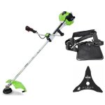 Vito - debroussailleuse thermique 43 cm3 moteur 2t 1, 6cv + lame 3 dents + bobine de fil + harnais de ...