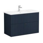 Meuble de salle de bain avec lavabo root 100x67x46 cm bleu mat (rootg100bints) - vitra