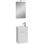 Vitra - mia ensemble meuble 39x61x28 cm avec miroir, lavabo et �clairage led, blanc brillant (miaset40b) ...