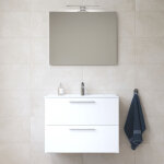 Vitra - meuble de salle de bain laqué blanc 80 cm miaset80b blanc Vitra - meuble de salle de bain laqué blanc 80 cm miaset80b blanc