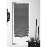 Petit voilage  remonter en organza fantaisie 'goutte d'eau mtallique' gris clair 90x200 cm