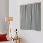 Homemaison ? rideau occultant gris clair 60x120 cm ? lavable en machine � 30�c ? pr�t � poser ? panneau ...