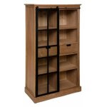 Vitrine 2 tiroirs design danik 150cm marron Vitrine 2 tiroirs design danik 150cm marron