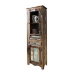 Massivmoebel24 - vitrine 60x35 bois de r�cup�ration laqu� multicolore nature of spirit 24
