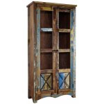 Vitrine 90x40 bois de rcupration laqu multicolore nature of spirit 52