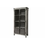 Vitrine 90x40 manguier laqu gris heavy industry 141