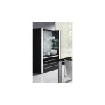 Vitrine argentier vaisselier lina noir et blanc avec led ? 4 portes battantes Vitrine argentier vaisselier lina noir et blanc avec led ? 4 portes battantes