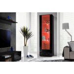 Vitrine armoire alessandria, noir / noir, largeur 60 cm x hauteur 192 cm x profondeur 42 cm, led rgb, ... Vitrine armoire alessandria, noir / noir, largeur 60 cm x hauteur 192 cm x profondeur 42 cm, led rgb, ...