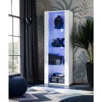 Vitrine armoire tivoli, blanc / blanc, largeur 55cm x hauteur 159cm x profondeur 35cm, sans led, 3 étagères, ... Vitrine armoire tivoli, blanc / blanc, largeur 55cm x hauteur 159cm x profondeur 35cm, sans led, 3 étagères, ...