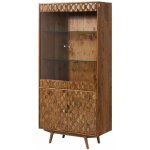 Vitrine en bois d'acacia brun laqué mosayk 114 Vitrine en bois d'acacia brun laqué mosayk 114