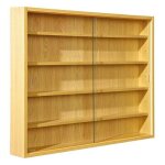 Vitrine de collection inter link en pin finition naturelle dim. 80x9, 5x60h