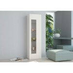 Dmora - vitrine dizz, buffet avec porte vitrée, meuble de salon polyvalent, 100% made in italy, cm 45x34h162, ... Dmora - vitrine dizz, buffet avec porte vitrée, meuble de salon polyvalent, 100% made in italy, cm 45x34h162, ...