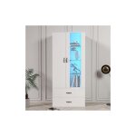 Libert� - vitrine avec led 16 couleurs, vitrine �tag�re sur pied, armoire de salon a led haute biblioth�que ...