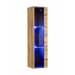 Paris prix - vitrine murale led 'switch' 120cm naturel