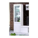 Vitrine petit mod�le fabio - blanc brillant avec led - style design - 55 x 191 x 40 cm