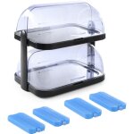 Vitrine r�frig�r�e pour pr�sentation de produits alimentaires, avec inserts, 44 x 32 x 44 cm - hendi ...