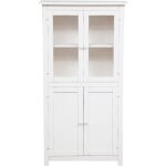 Vitrine de salon en bois massif 130x25x68 cm buffet de cuisine made in italy biblioth�que avec portes ...