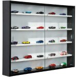 Vitrine suspendue avec tagres intrieures, noir et blanc, 10 x 60 x 80 cm, avec emballage renforc ...