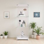 Vitrine en verre 3 couches 125x43x37 cm - fabriqu� en verre tremp�, convient pour le salon, la chambre, ...