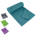 Serviette de yoga 63 x 180 cm antidrapante - bleu vivezen