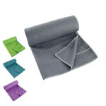 Serviette de yoga 63 x 180 cm antidrapante - gris vivezen
