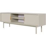 Selsey ? meuble tv sur pied 154 cm ? 2 portes avec niches ? panneau stratifi� taupe (gris - beige) ? ...