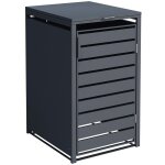 Vivol - abri de poubelle - 1 conteneur - anthracite Vivol - abri de poubelle - 1 conteneur - anthracite
