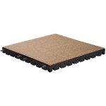 Vivol - dalle en caoutchouc epdm avec connecteurs - beige - 50x50 cm - 45mm